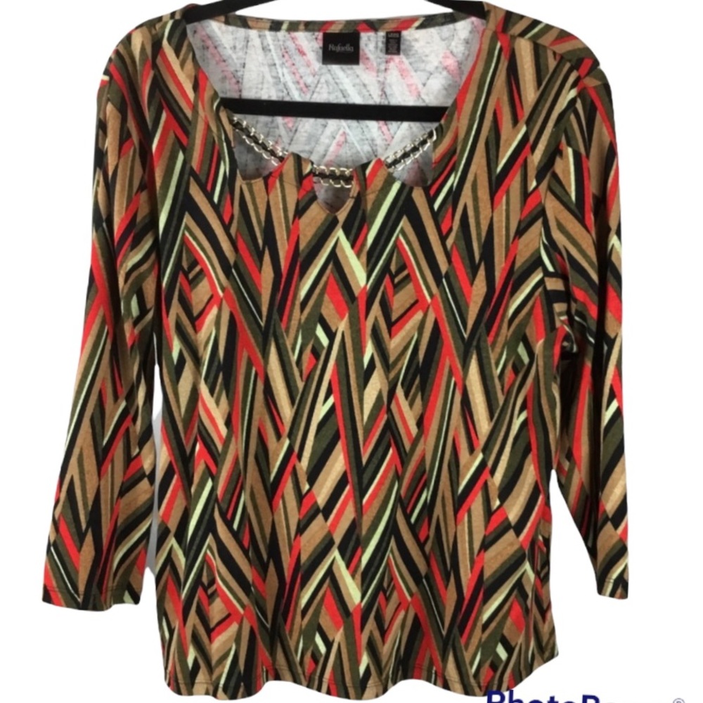 Multi colored Rafaella top